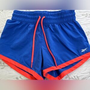 Reebok Royal Blue Shorts with Coral Accents Speedwick